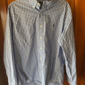 Polo by Ralph Lauren Men's Blue Checkered Shirt